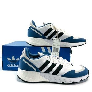 ADIDAS Men’s ZX 1K Boost Cloud white/ Core Black-Crew Blue H01909